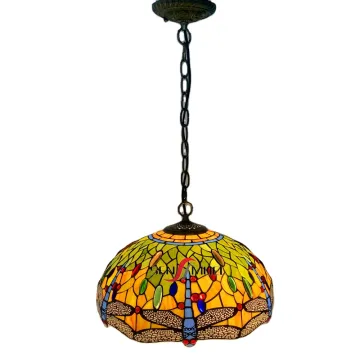 Sensmuel China Factory: Wholesale Custom Hand-Welded Stained Glass Tiffany Style Dragonfly LED Pendant Lamps