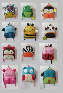 बच्चों के लिए पॉलिएस्टर पशु आकृति स्कूल बैग
