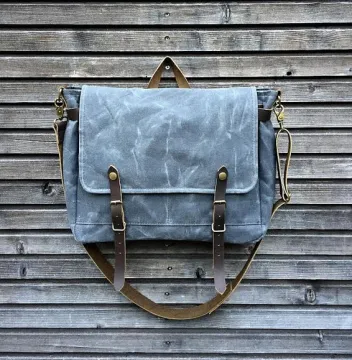Custom high quality waxed canvas messengers