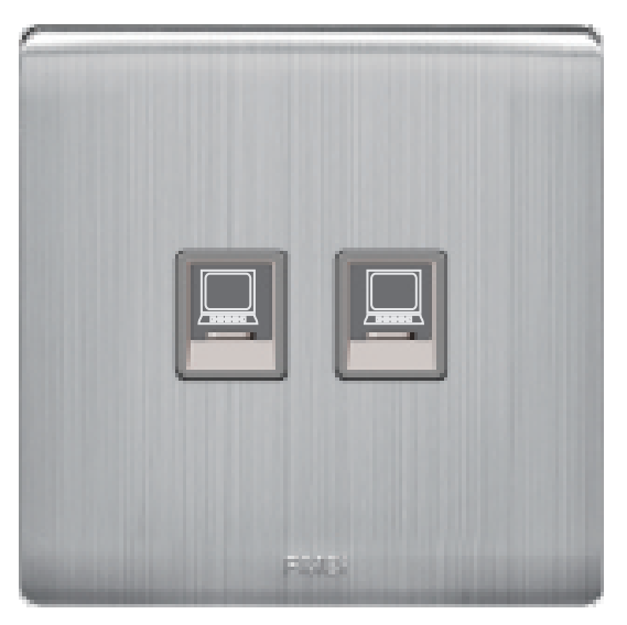 electrical double computer socket