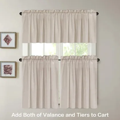 Flax Curtain Valance Small Window Curtains