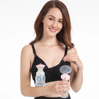 Seamless Breathable Hands-Free Breast Pump Bra