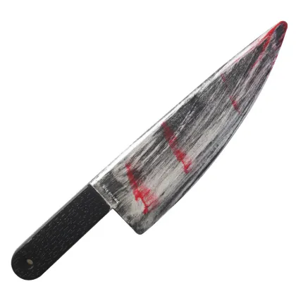 Halloween Bloody Weapon Plastic Butcher Knife - Kids Favor Toy & Cosplay Decoration