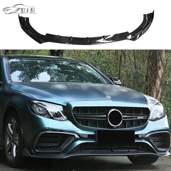 Front Lip Spoiler: W213 E63 B Style Dry Carbon Fiber for W213 E Class 2014-2017