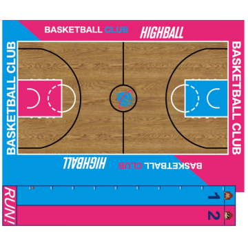 Professionele 3D-basketbalvloeren op maat voor gebruik binnenshuis