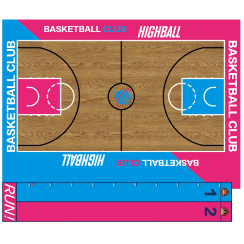 3D Customized Indoor Basketball Flooring