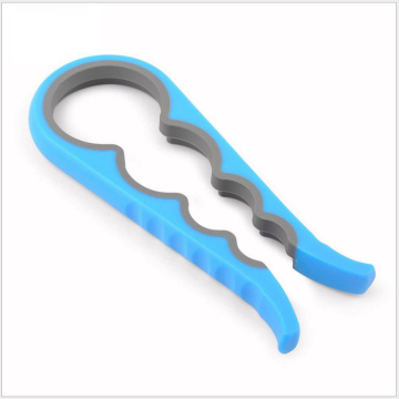 4-in-1 Multi-Function Gripper Bottle Opener with Rubber Handle
