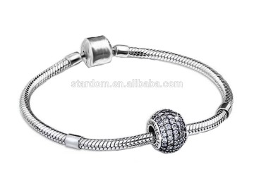 Charming Sterling Silver Bracelet with charm beads