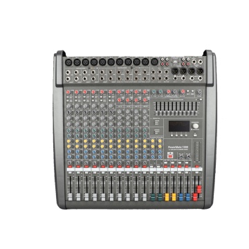 PM1000-3 With Cover Professional Public Address System Stereo Mixer