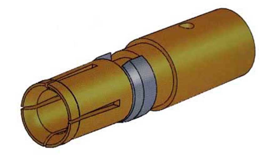 Contacto hembra coaxial D-Sub Power Pin Crimp