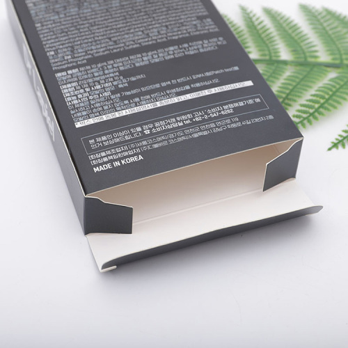 Tuck Folding Black Paper Box Custom Cosmetic Packaging