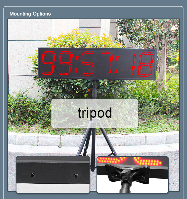 Large Wireless Laser Timer 6-digit Stopwatch & Countdown Clock, High ...