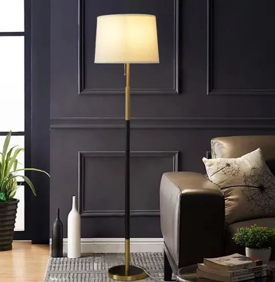 Black Cloth Cover Living Room Bedroom Bedside Hotel Floor Lamp