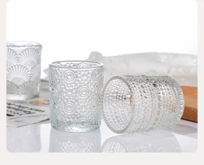 Custom glass candle cup Glass aromatherapy storage cup