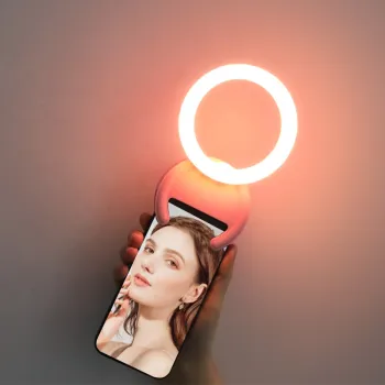 Wholesale LED Selfie Ring Light: Rechargeable Clip-on Ring Lamp for Smartphone Makeup at Factory Price