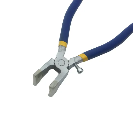 Professional Heavy Duty Key Fob Plier Set: Metal Glass Pliers with Flat Jaws, Attachable Rubber Tips for Studio Use