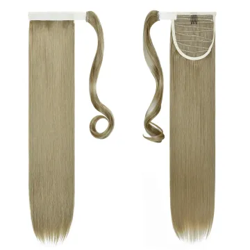 LINDAL Extension Wrap Around Straight Ponytail Hair Extension Synthetic Hairpiece