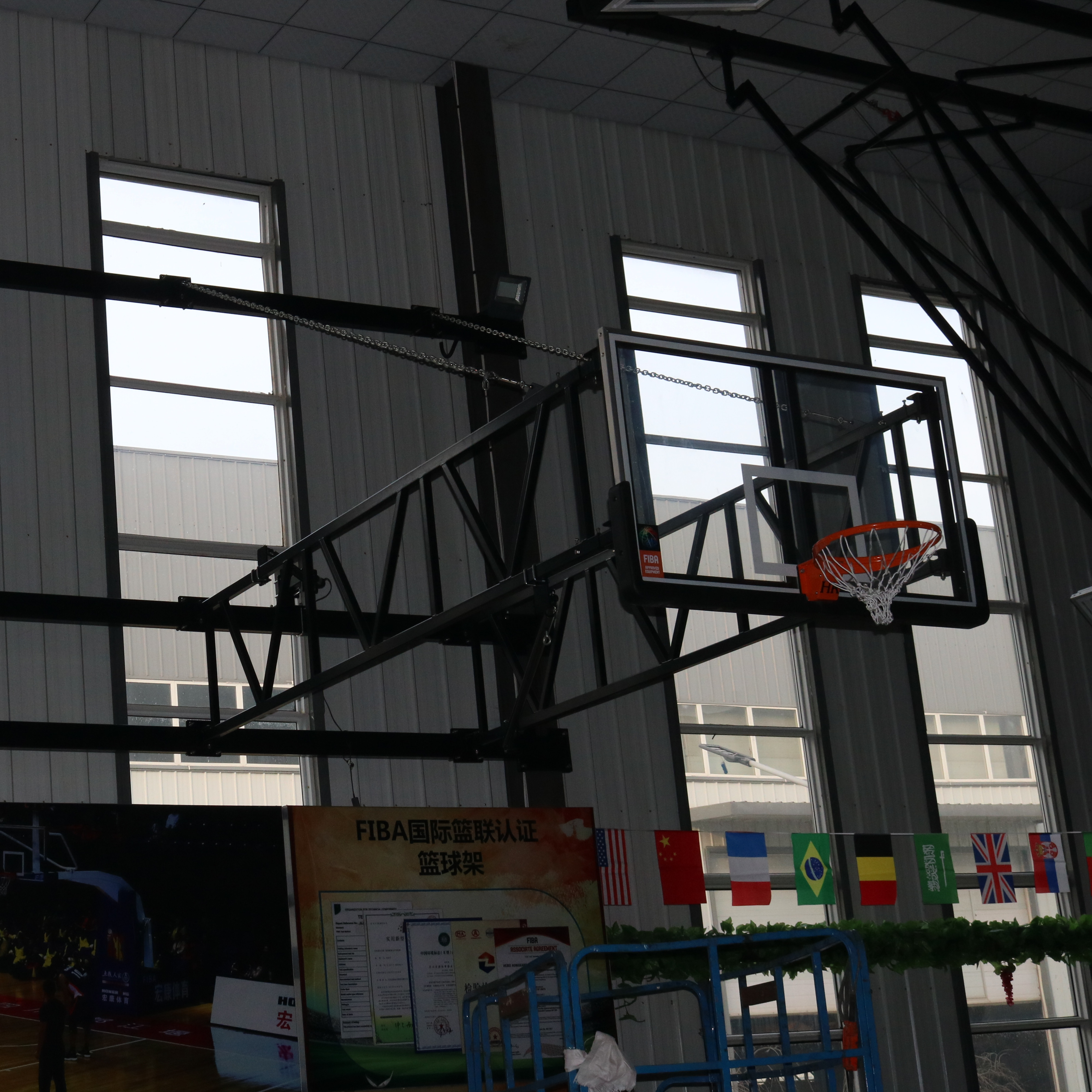 Wall Mounted Electric Basketball Stand
