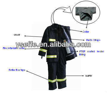 fire rescue suit/fire resistant work suit