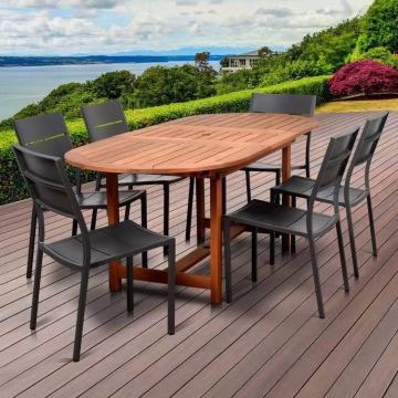 MORE DESIGN Free Sample Waterproof Teak Wood Outdoor Dining Table