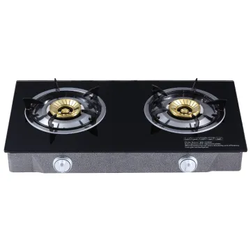 Tempered Glass Gas Cooking Stove With Double Burner For Home Kitchen Cooker