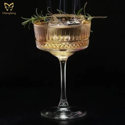 Modern Textured Wine and Gin Glasses - Hot Sale Cocktail Goblets
