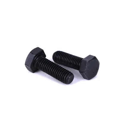 Black Hexagon Hex Bolt Screw