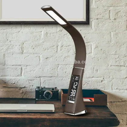 taotronics led desk lamp Touch, Date, Temperature, & Alarm - Flexible Top- Business Brown