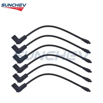SUNCHEV Spark Plug Wire Ignition Wire kit 84-821945A61 857124A1 6pcs For Mercury Outboard 30-300hp