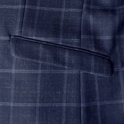 Regular Fit Suits Wholesale Men's Suits Blazer Factory Direct Sales Single-breasted Brand Mens Business Suits Blue Plaid Adults