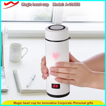 Temperature color change heart cup