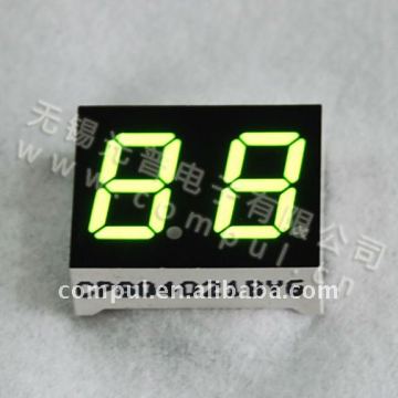 0.4 Inches Green Dual Digital Display with 14mcd Brightness and Low Power Consumption