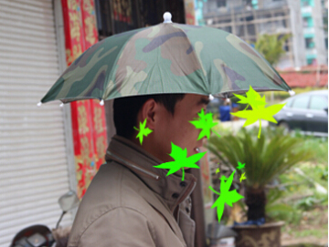 Hot Sale Creative Fashion Rainshade Hat Umbrella