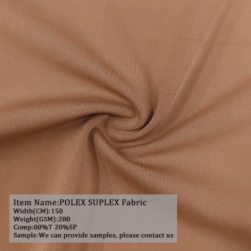 Factory Direct 80 Polyester 20 Spandex Knitted Elastic Polex Suplex Garment Fabric