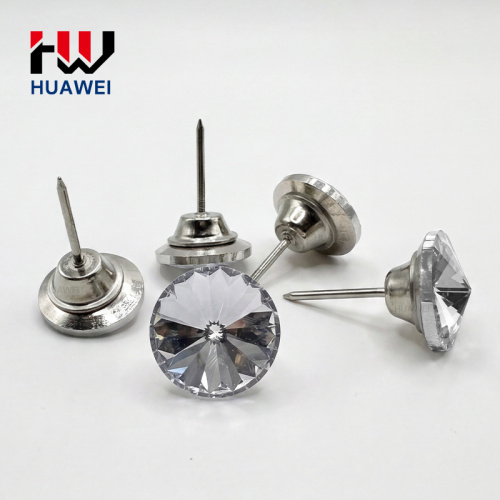 Botones de sofá de cristal redondos con alfiler de aguja HUAWEI de 22 mm