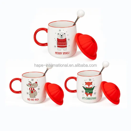 Creative Christmas Ceramic Mug with Lid and Gift Box: Unique Personalized Drinkware for Coffee Lovers