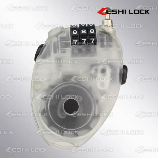 3 Digits Cable Retractable Combination Lock