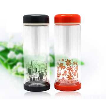hot 350ml/400ml double wall glass cup