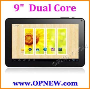 cheap 9 inch a23 tablet PC dual core Android 4.2.2 1.2GHz, External 3G, Wi-Fi & Capacitive Touch, OPNEW 1080P