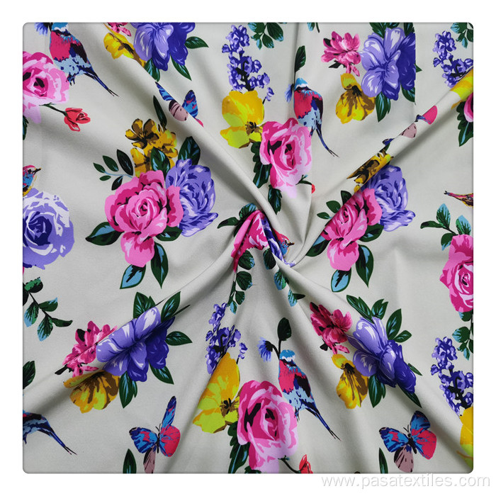 New design flower pattern stretch printed fabrics