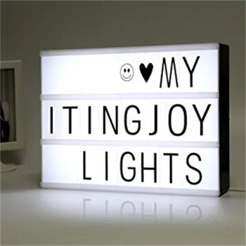 A4 Cinema Light Box, Letters Changeable A4 Cinematic Light Box, Black Shell Battery Powered A4 Cinema Light Box