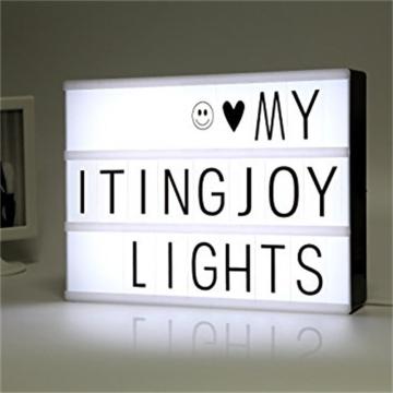 A4 Cinema Light Box, Letters Changeable A4 Cinematic Light Box, Black Shell Battery Powered A4 Cinema Light Box