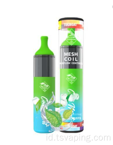 Tugboat kapasitas besar 4500 puff 12ml