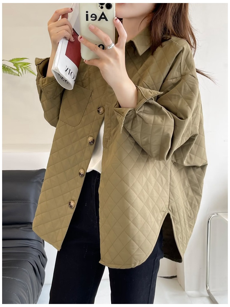 Women's Quilted Jacket Long cotton clothes