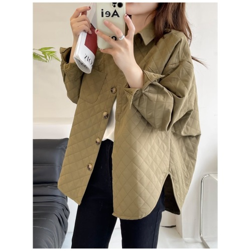 Women's Quilted Jacket Long cotton clothes