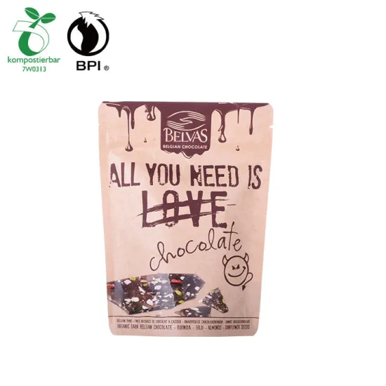 100% Biodegradable Craft Paper Creative Chocolate Cookies Packaging Wholesale