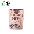 Biodiogradable Personnaliser le sac de matériau refermable du café avec une pochette à glissière à fond plat
