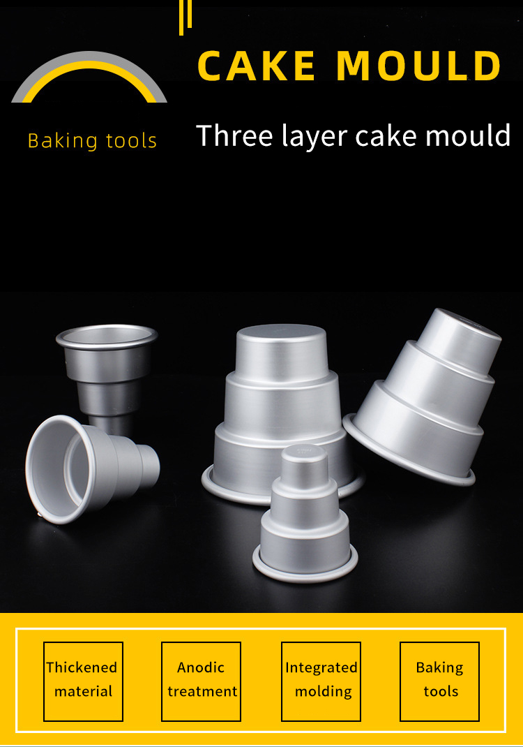 Mini Cake Mold Aluminum Muffin Pudding Mousse Mold 3