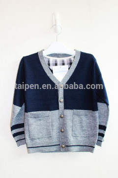 2016 boys cardigan sweater new design Long Sleeve kids clothes