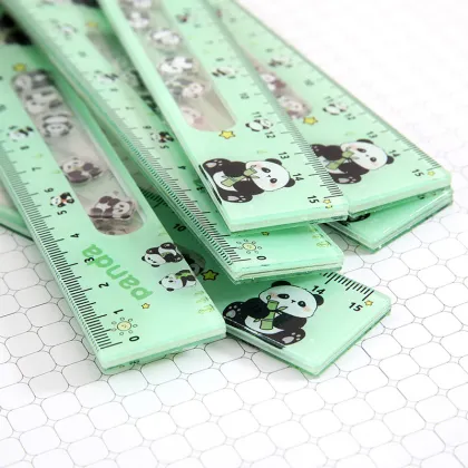 Kawaii Cartoon Panda Acrylic Ruler 15cm Straight Stationery